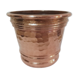 Cache pot en cuivre martelé estampillé "Sela"