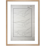 Old drawing - study of geometry - Ecole Royale Polytechnique 1824