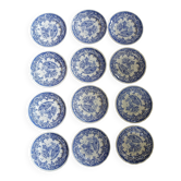 12 antique dessert plates Lunéville KG