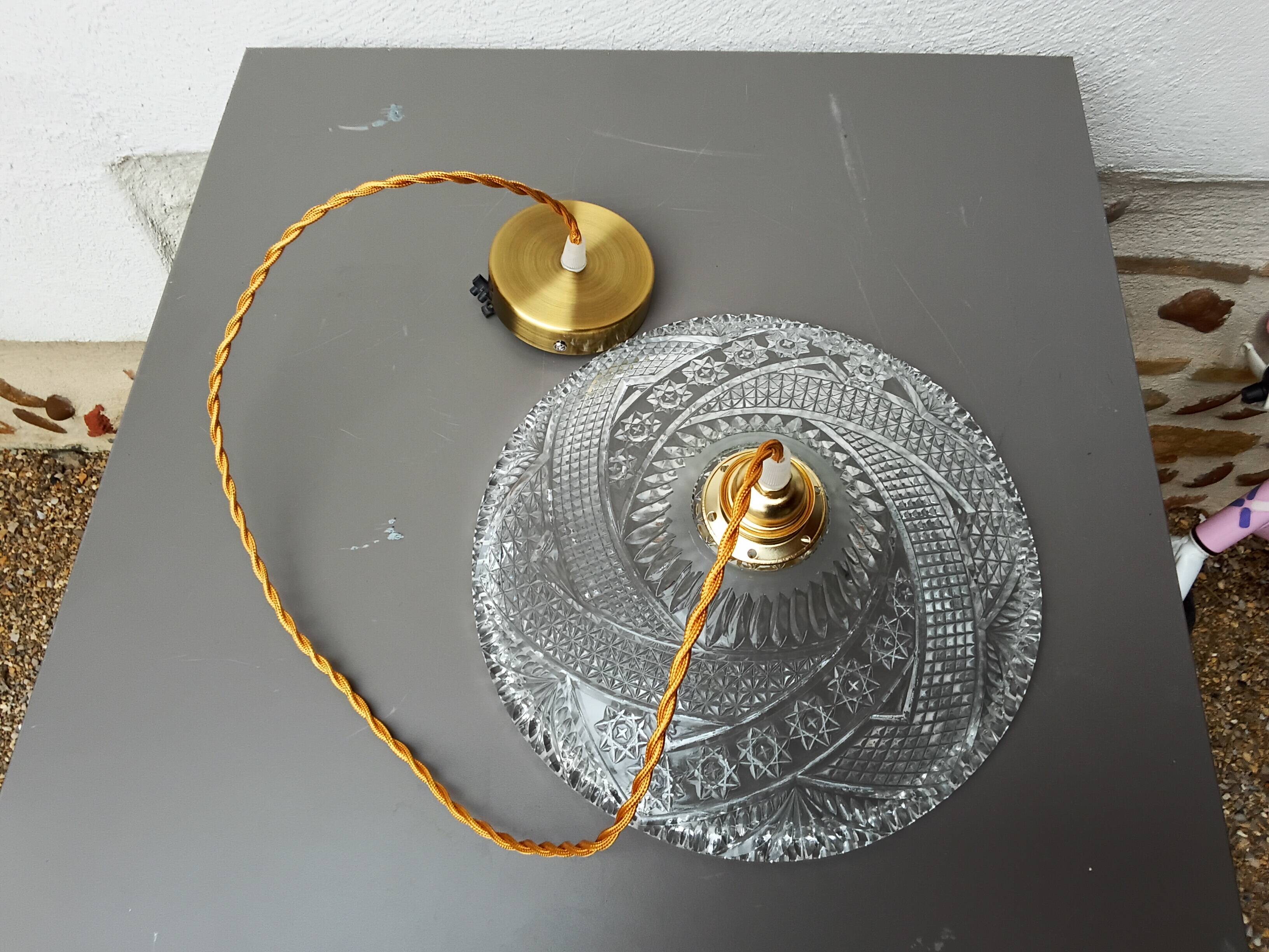 Vintage glass pendant light