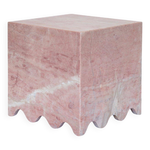 Table d'appoint en marbre - rose