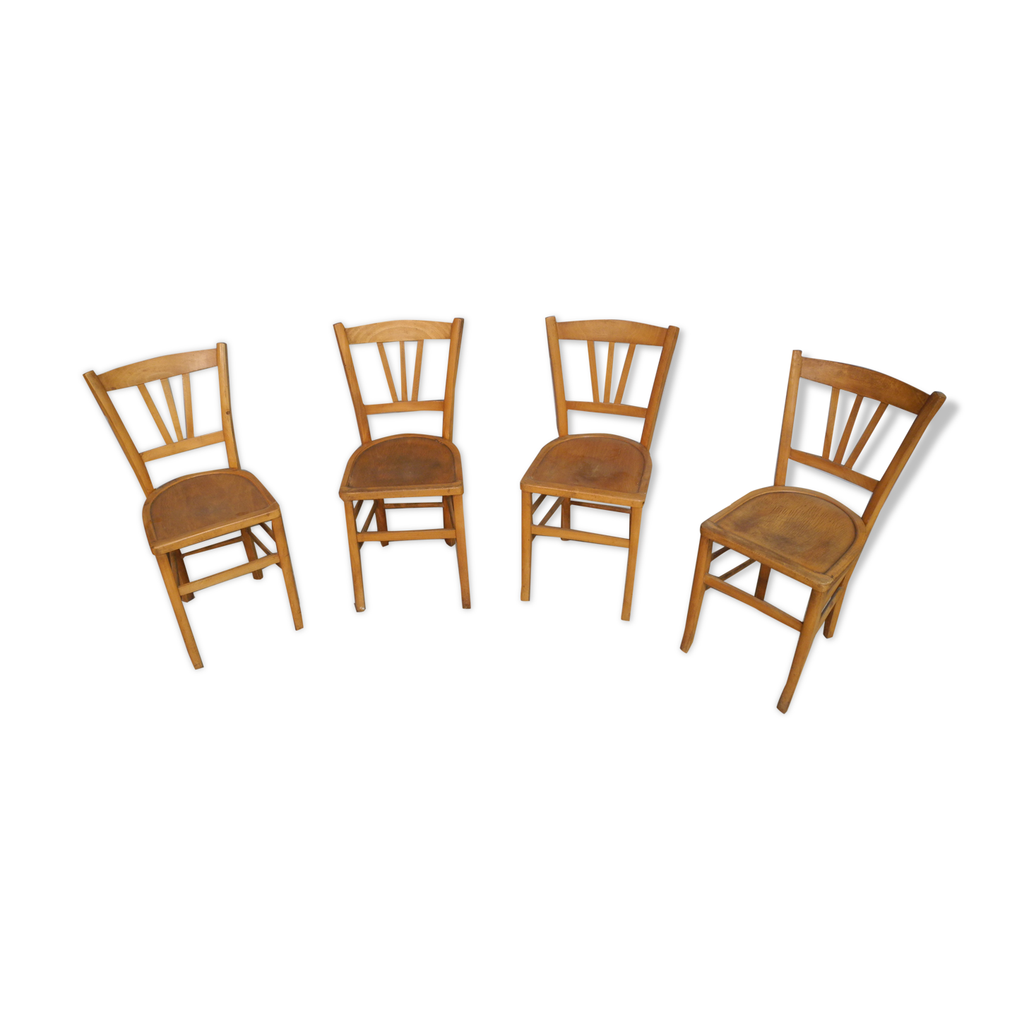 Lot of 4 vintage bistro chairs