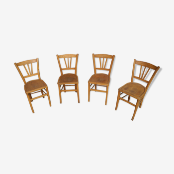 Lot de 4 chaises vintage bistrot