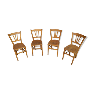 Lot de 4 chaises vintage bistrot