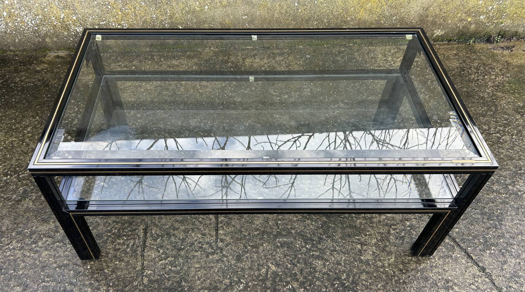 Pierre Vandel coffee table, Hollywood Regency model, vintage, 70s