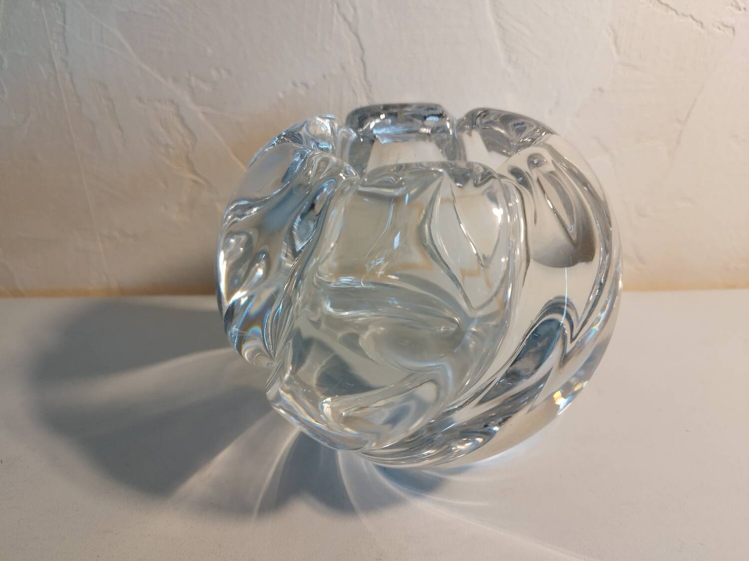 1950s crystal ball vase