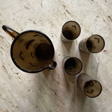 1930s brown and gold orangeade set