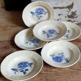 Six earthenware plates of Digoin and Sarreguemines 40s