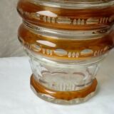 Bohemian crystal vase crystal size yellow color