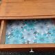 Golden oak 1950s bedside