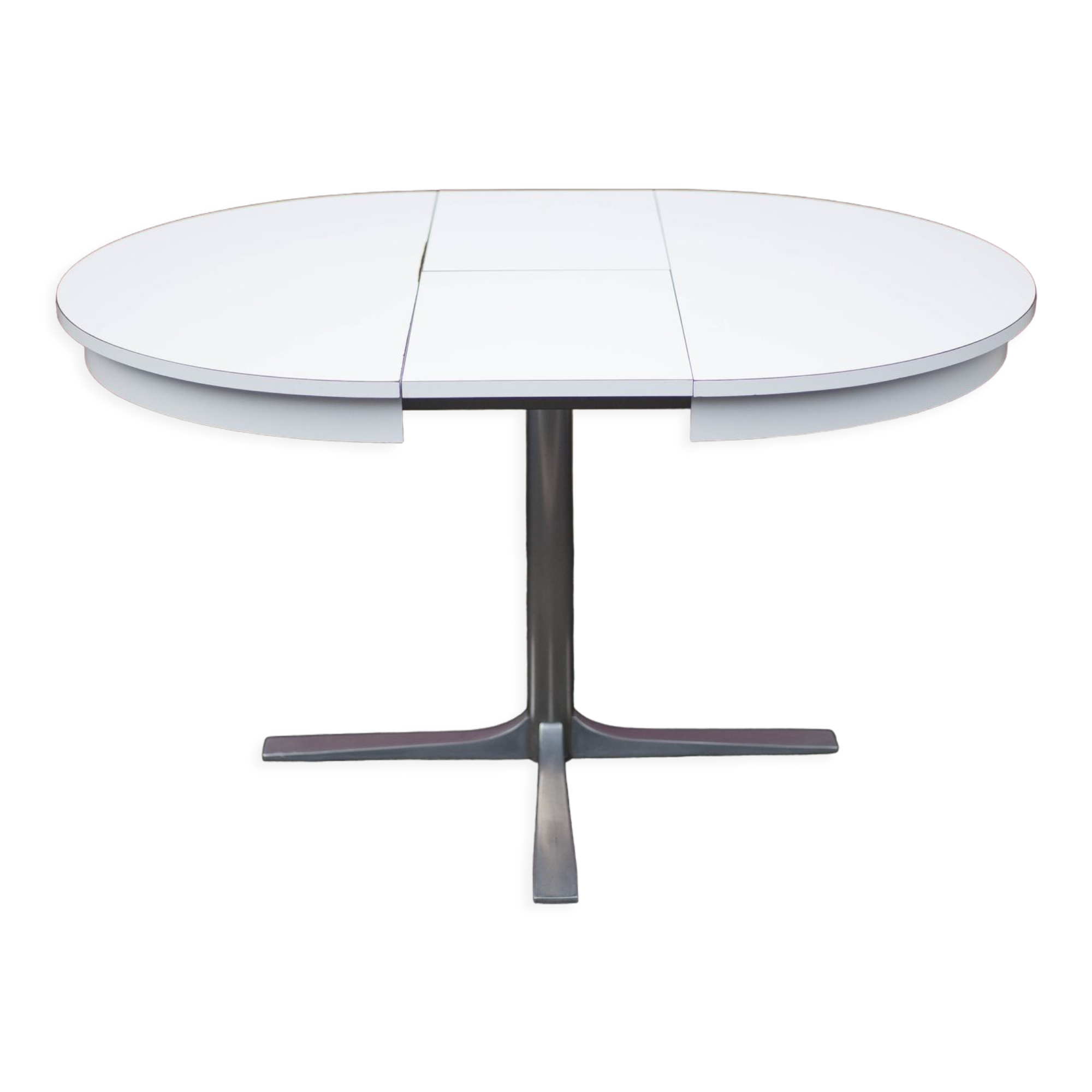 Round table formica white vintage 60/70