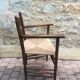Fauteuil paillé rustique