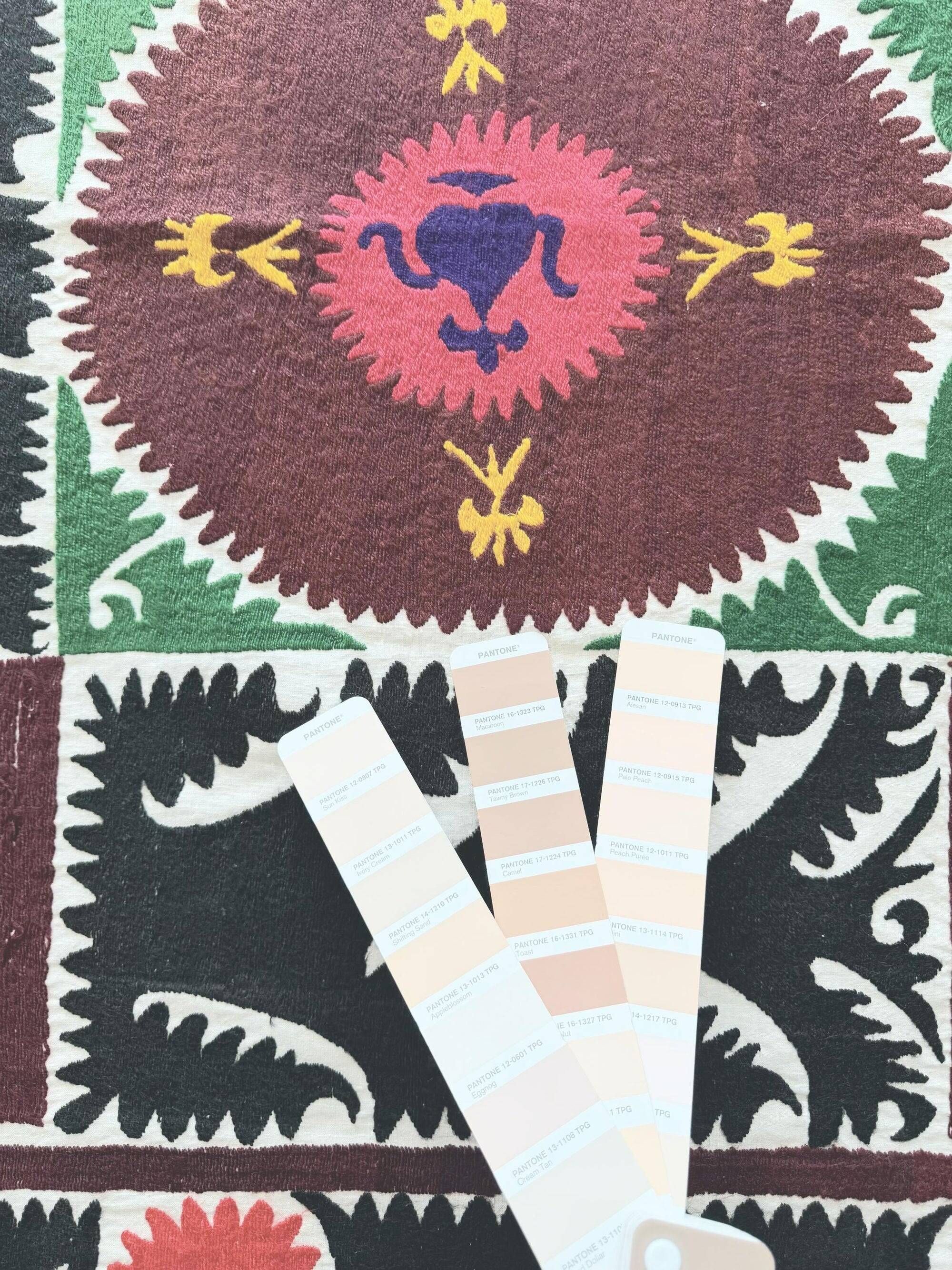 Vintage hand-embroidered tablecloth 116x116 cm