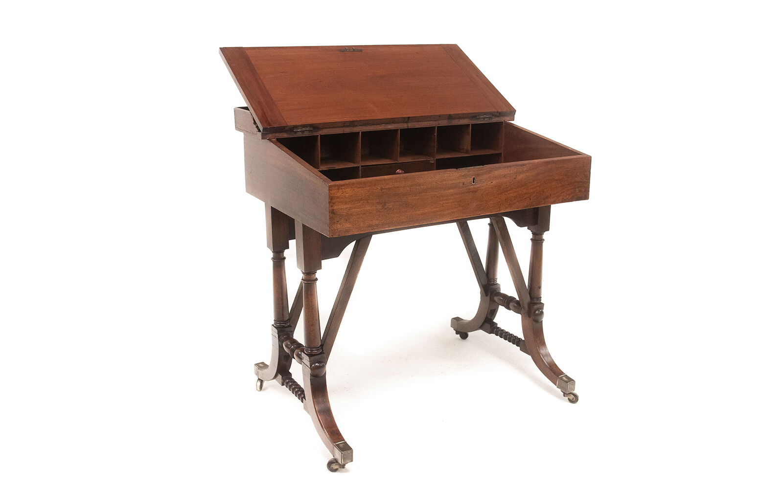 Antique 19th Century Irish Writing Clerks Desk