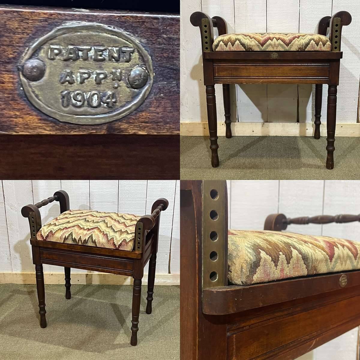 1930s English piano stool