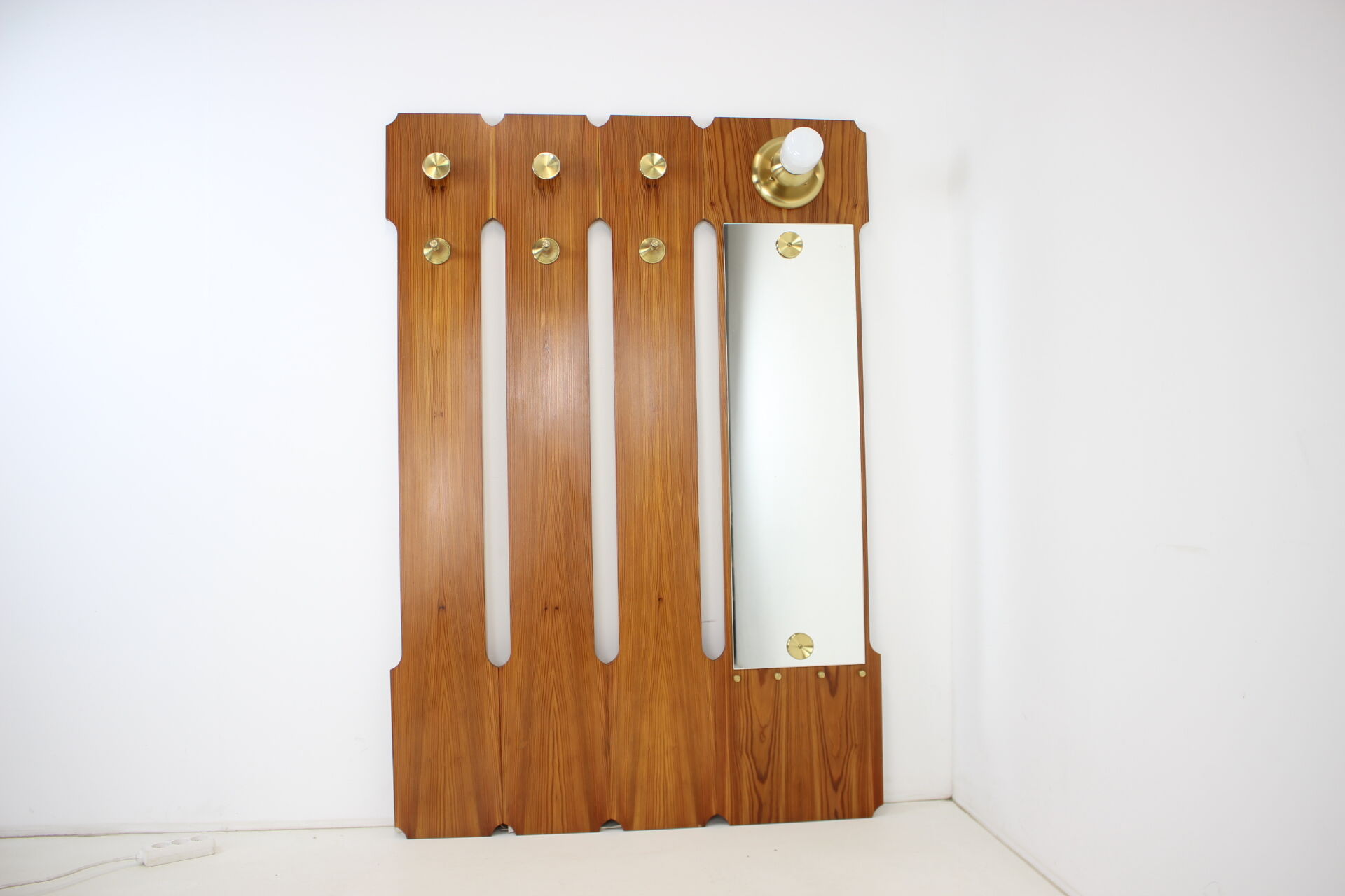 Wall coat rack with lighting Czechoslovakia 1960s
