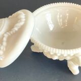 Vintage opaline glass candy dish