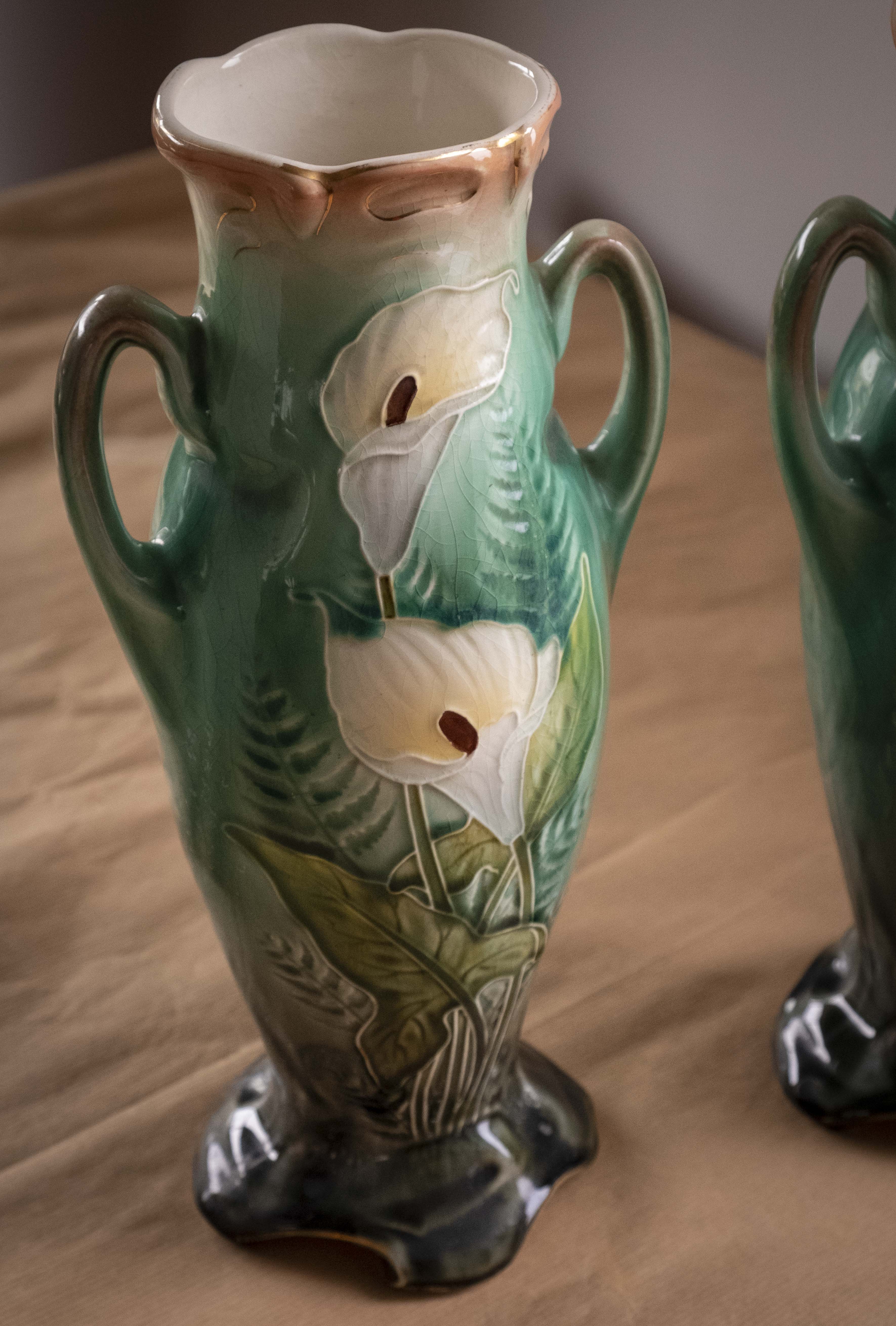 Pair of art nouveau vases