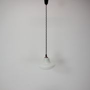 Mid-century adjustable glass pendant, 1970's