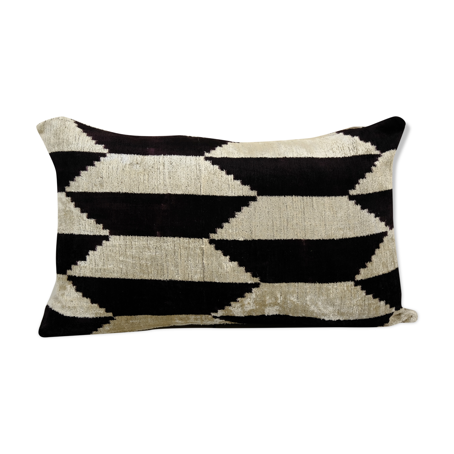 Ikat velvet pillow
