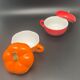 Sotable cup duo with tomato and pumpkin lid