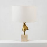 Maison Charles. Gilded bronze shell lamp. France, 1970s