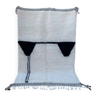 Pièce tissée en laine marocain fabriqué à main lunettes 150cmx250cm