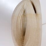 Brutalist carved stone table lamp - Circa 1980