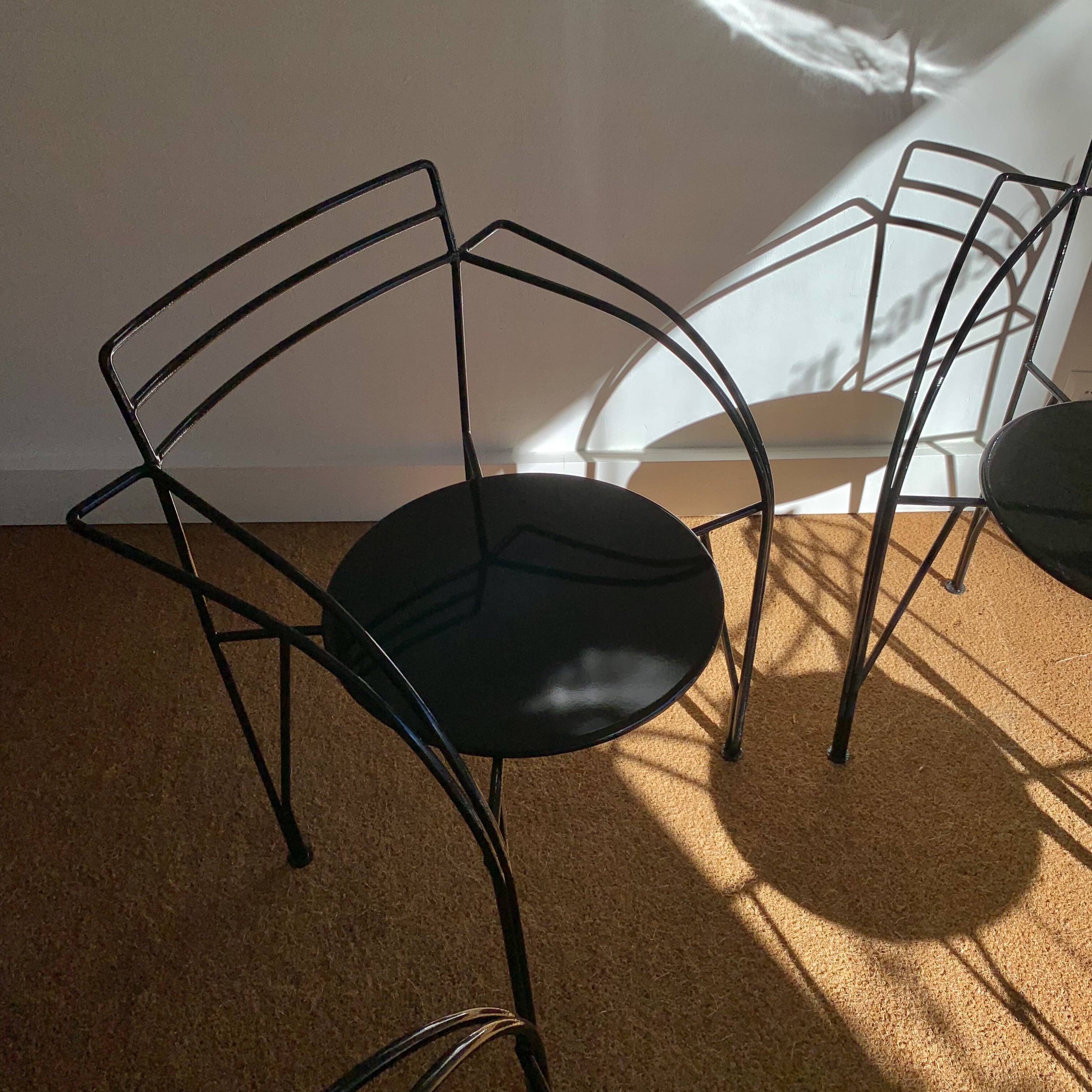 Pascal Mourgue Silver Moon set of four chairs