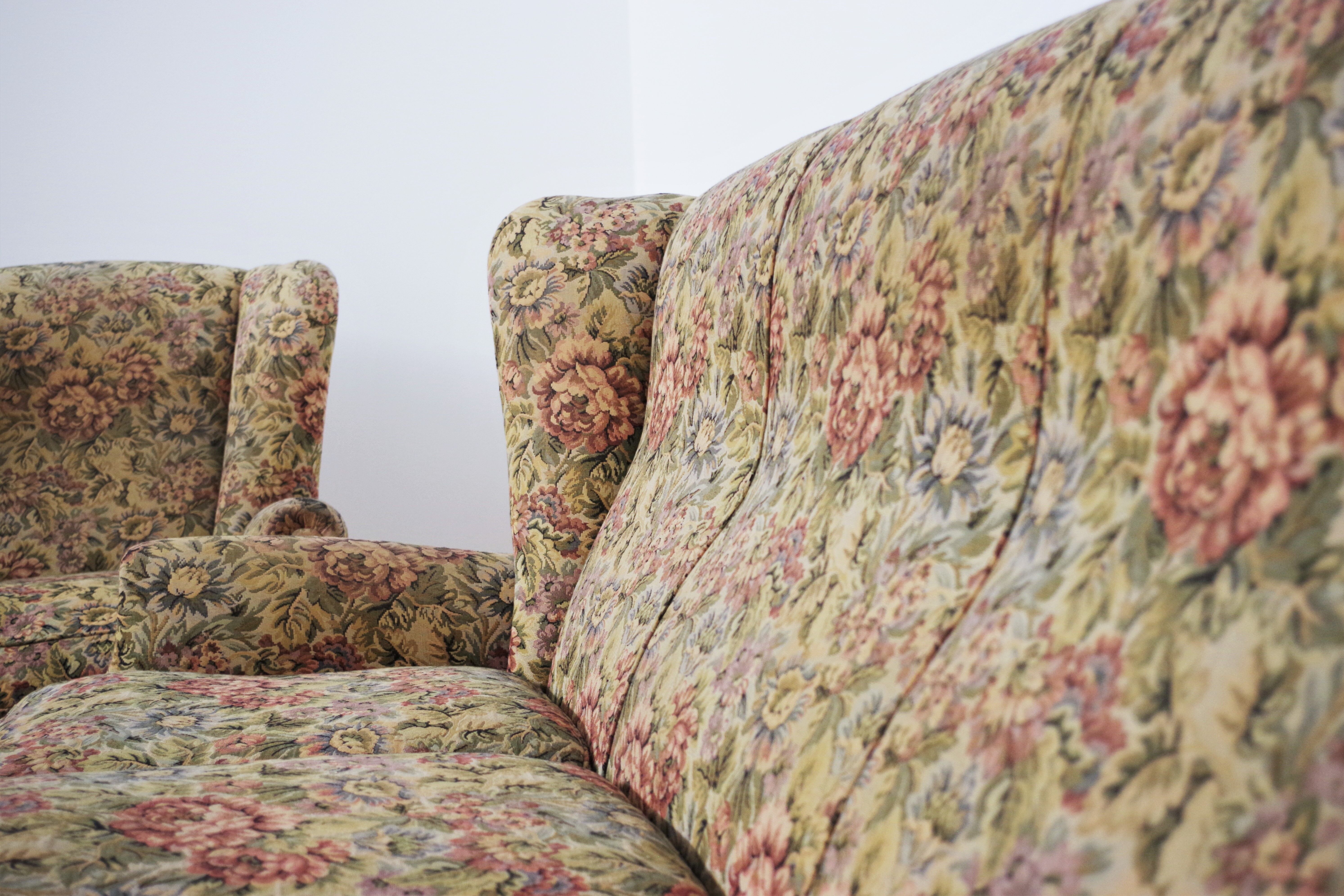 Baroque armchairs and sofa, 1950s, set of 3