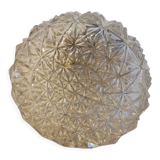 Vintage ceiling lamp molded glass