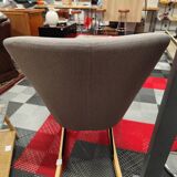 Rocking chair in gray fabric in new condition