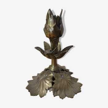 Art nouveau bronze candle holder