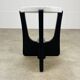 Scandinavian marble and wood side table from the 60s