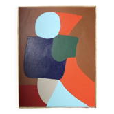 Orange-brown painting on canvas 65x54