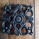 Old dish bottoms in black cast iron