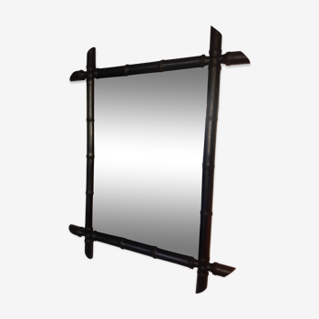 Black bamboo mirror 57x72cm