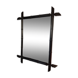 Black bamboo mirror 57x72cm