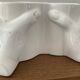 Vintage vase Enamelled ceramic hands 70s