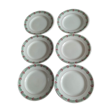 Series of 6 plates Moulin des Loups model Coopé
