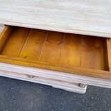 Louis Philippe rustic buffet, vintage, renovated in solid wood, 185cm.