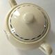 HBCM sugar bowl model Paradis in ironstone with blue basket decoration.