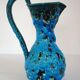 Fat lava vase by Charles Cart in turquoise blue 1960