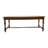 2m walnut drapery farm table