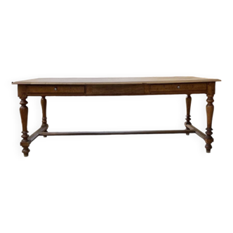 Table de ferme drapière noyer 2m