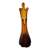 Vintage orange mid-century single-flower vase