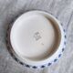 Badonviller Round Foot Dishes Blue Harlequin Patterns "Marie"