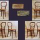 Pair of chairs Thonet No.28 20th end heart shape