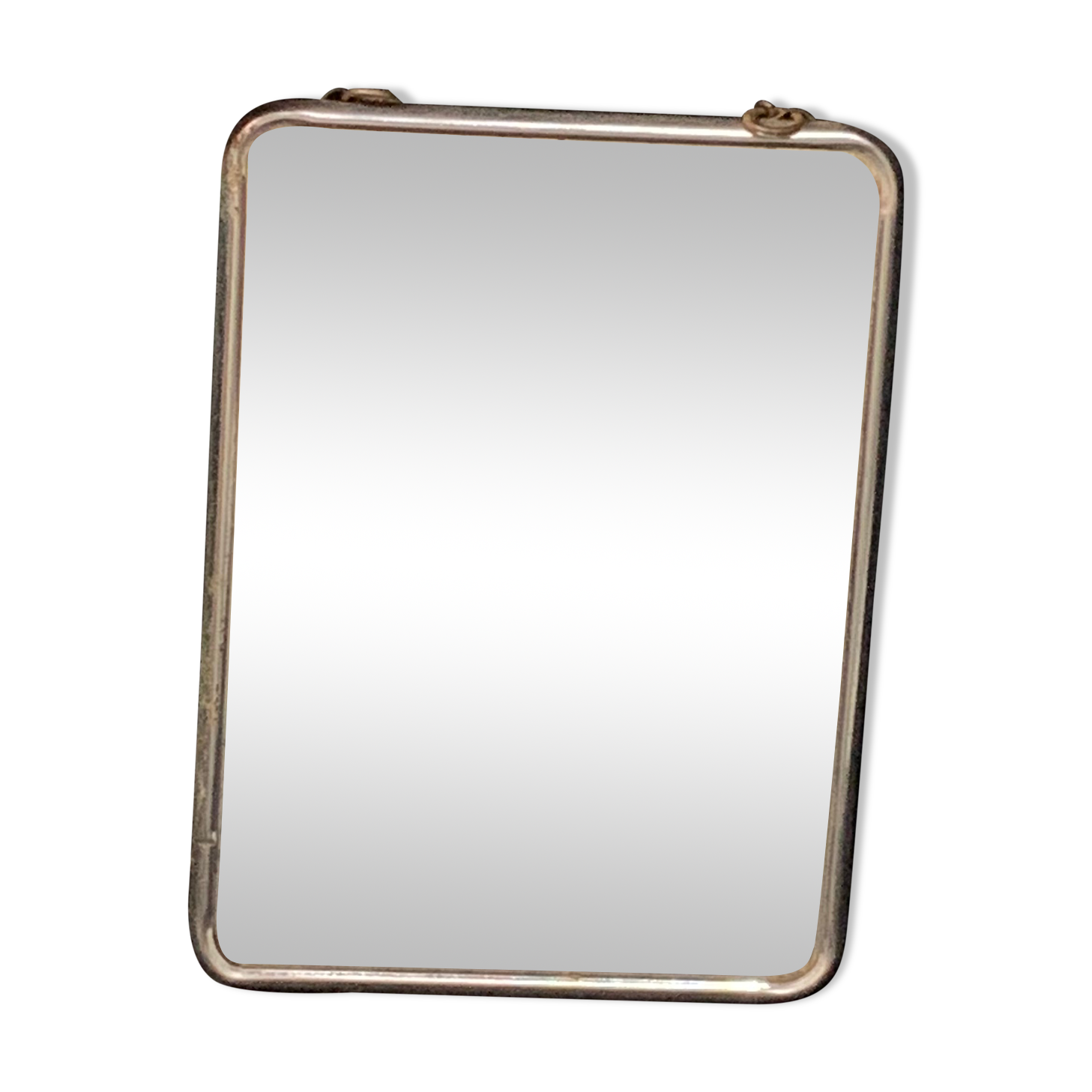 Old barber mirror with chain