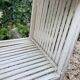 Vintage white rattan wall shelf